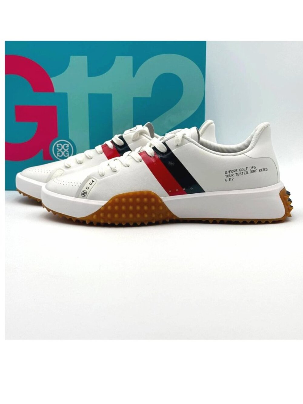 Size 9.5 Men's G/FORE G.112 Spikeless Golf Shoes Stripe GMF000144-SN/ML